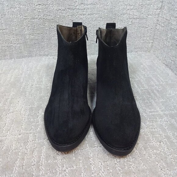 Marroqui Sanchez Womens 39 US 8 Black Suede Zip Boho Western Ankle Boots 19040 - Picture 2 of 10